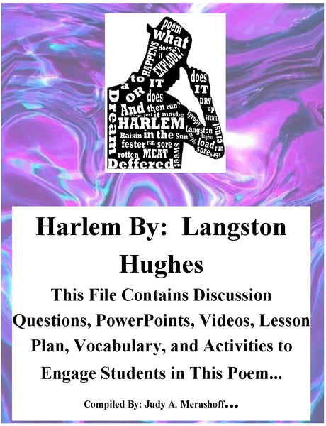 Harlem by Langston Hughes Teacher Supplemental Resources Fun Engaging Hankies Handkerchiefs Hanky Vintage CANADA PENNSYLVANIA CALIFORNIA Gift Idea JAMsCraftCloset