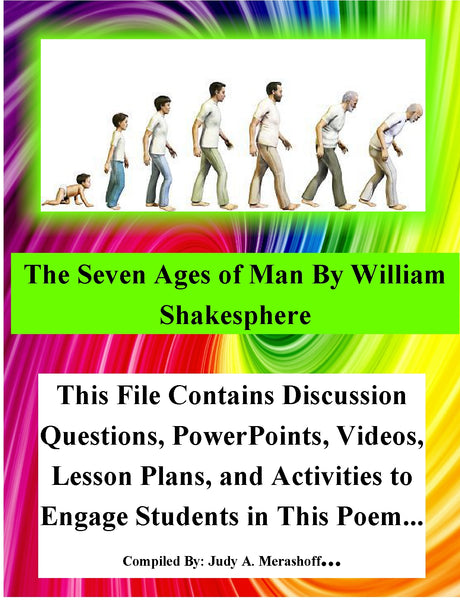 The Seven Ages of Man by William Shakesphere Teacher Supplemental Resources Fun JAMsCraftCloset