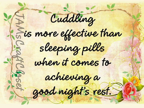 CUDDLING MORE EFFECTIVE THAN SLEEPING PILLS - DIGITAL GRAPHICS  My digital SVG, PNG and JPEG Graphic downloads for the creative crafter are graphic files for those that use the Sublimation or Waterslide techniques - JAMsCraftCloset