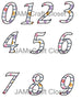 NUMBER SETS Digital Graphic Design Typography Clipart SVG-PNG Sublimation DAISY NAVY LINE Design Download Crafters Delight - JAMsCraftCloset