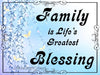 FAMILY IS LIFES GREATEST BLESSING - DIGITAL GRAPHICS  This file contains 4 graphics...  My digital PNG and JPEG Graphic downloads for the creative crafter are graphic files for those that use the Sublimation or Waterslide techniques - JAMsCraftCloset