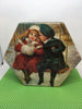 Six Sided Christmas Box Boy and Girl on Swing Vintage Christmas Decor Holiday Decor Collectible JAMsCraftCloset