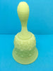 Bell Vintage Fenton Mid-Century Dinner Bell Daisy and Button Frosted Lime Green Milk Glass Rare - JAMsCraftCloset
