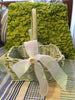 Basket Flower Girl Vintage Green Rectangle Wicker Centerpiece Wedding Accessory Table Decor - JAMsCraftCloset