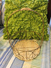 Basket Flower Girl Wire Woven Bottom Round Vintage Gold Delicate Wire Bows Wedding - JAMsCraftCloset