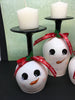 Candle Holder Stemware Up-Cycled Hand Painted Snowman Tealight Holiday Decor - JAMsCraftCloset