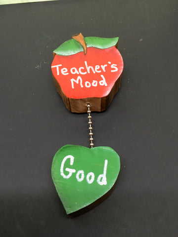 Magnet Wooden Teacher Mood Good or Bad Handmade Hand Painted Gift Appreciation Classroom Decor