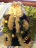 Santa Vintage Burgundy and Green Standing 17 Inches Tall With Pinecone and Snowflake Garland {{ JAMsCraftCloset }}