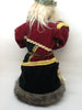 Santa Vintage Burgundy, Green, and Gold Standing 12 Inches Tall With Staff and Christmas Tree JAMsCraftCloset