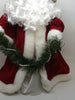 Santa Vintage Ethnic Red White and Green Standing 12 Inches Tall With Pearls  in the Garland JAMsCraftCloset