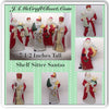 Santa Vintage Shelf Sitter 7 1/2 Inches Tall Holiday Decor Set of 5 Santas JAMsCraftCloset