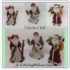 Vintage Santa Shelf Sitters Set of 3 Stands 5 Inches Tall Holiday Christmas Decor Gift Idea JAMsCraftCloset