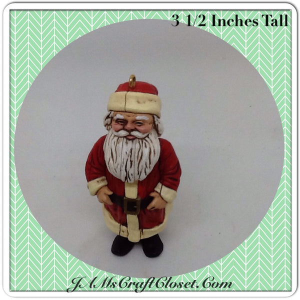 Vintage Santa Shelf Sitter or Ornament Holiday Tree or Shelf Decor JAMsCraftCloset