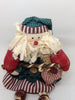 Vintage Santa Shelf Sitter Holding a Bag and Staff With Button Legs Great for the Tree Holiday Christmas Decor Gift Idea