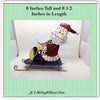 Vintage Metal Santa Sitting on Purplish Blue Sled Holiday Christmas Decor Gift Idea JAMsCraftCloset