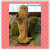 Vintage Table Top Santa in White and Red Holding a Staff and a Blue Bird Nest JAMsCraftCloset