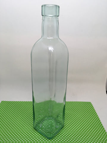 Bottle Vase Green Glass With Markings 350 mm 16 A 50 C - JAMsCraftCloset