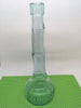 Bottle Vase Green Glass Oddly Shaped With Markings VE A 250 cc - JAMsCraftCloset