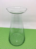 Bottle Vase Green Glass Round Triangular Shaped With NO Markings - JAMsCraftCloset