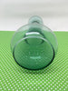 Bud Vase Green Glass Round With NO Markings Vintage - JAMsCraftCloset