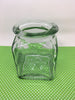 Vase Green Glass Square Vintage Heavy Glass With Markings Made in Spain Ben Rickery Wayne NJ JAMsCraftCloset