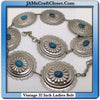 Belt Vintage 32 Inch Turquoise and Metal Concho Belt - JAMsCraftCloset