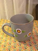 Mugs Cups Floral Coffee Hand Painted HAPPY DOT Floral Design {{ JAMsCraftCloset }}