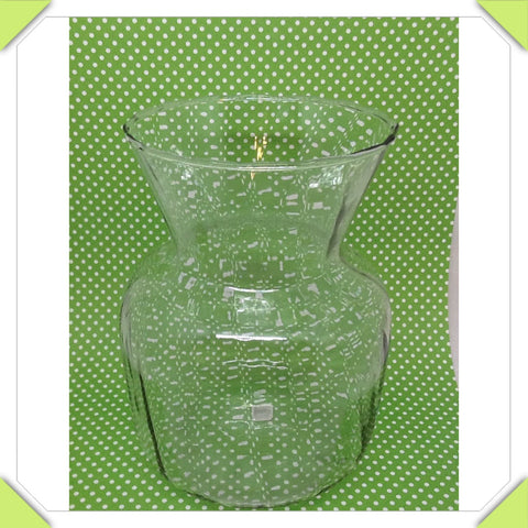 Vase Small Clear Glass With Ripples JAMsCraftCloset