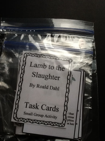 Lamb to the Slaughter Task Cards Set of 6 Cards Small Group Learning Center - JAMsCraftCloset