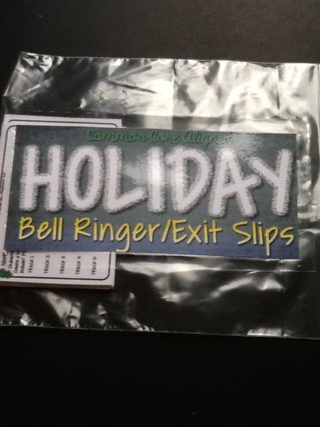 Holiday Bell Ringer or Exit Slips 15 Total