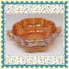 Candy Dish Vintage Amber Carnival Glass Rose Pattern Kitchen Home Centerpiece Cottage Chic Farmhouse - JAMsCraftCloset