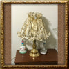 Rag Lampshade Handmade Cream and Gold Cottage Chic Lighting Home Decor JAMsCraftCloset