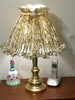 Rag Lampshade Handmade Cream and Gold Cottage Chic Lighting Home Decor JAMsCraftCloset