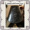 Lampshade Decoupaged Black and White Paisley Print With Bling Cottage Chic Lighting Home Decor