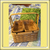 Picnic Basket with Tray and 2 baskets Vintage Storage Woven Wicker Craft NurseryStorage Picnic Basket Home Decor Cottage Chic Gift JAMsCraftCloset