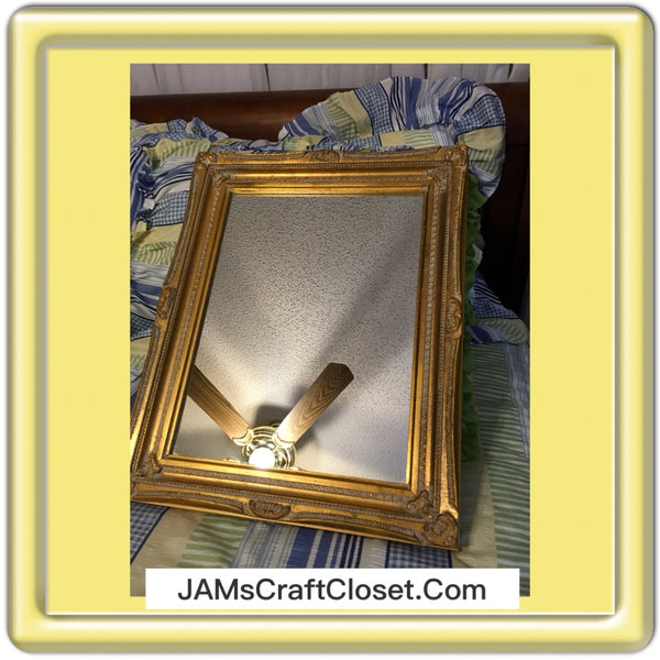 Wall Mirror Vintage Gold Fancy Frame Rectangle Mirror-Unique Mirror-Home Decor-Country Decor-Cottage Chic Mirror-Gift JAMsCraftCloset