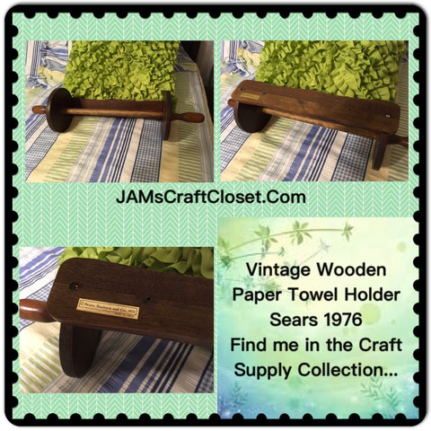 Paper Towel Holder Wooden SEARS 1976 DIY 20 by 6 Inches Ready to Add YOUR Personal Touch JAMsCraftCloset