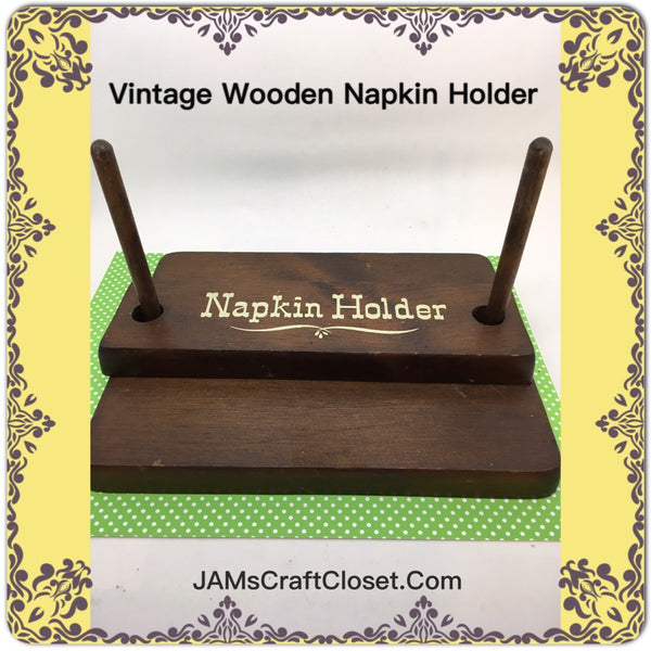 Napkin Holder Vintage Wooden Great for the Picnic Table or Patio Table Perfect for Primitive Cottage Chic Victorian or Country Decor