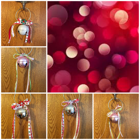 Bell Doorknob Hanger Silver White Pink Holiday Decoration Home Christmas Decor {{ JAMsCraftCloset }}