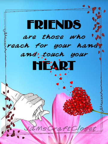 FRIENDS REACH FOR HAND TOUCH HEART - DIGITAL GRAPHICS  My digital SVG, PNG and JPEG Graphic downloads for the creative crafter are graphic files for those that use the Sublimation or Waterslide techniques - JAMsCraftCloset