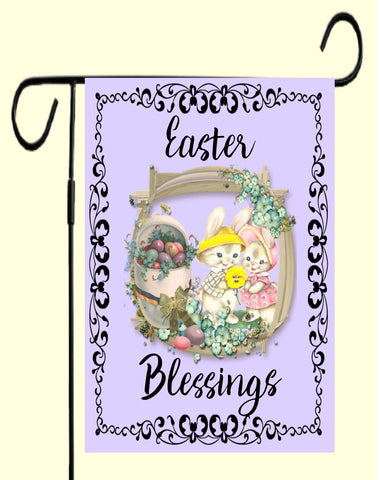 Garden Flag Digital Design Graphic SVG-PNG-JPEG Download EASTER BLESSINGS Crafters Delight - JAMsCraftCloset