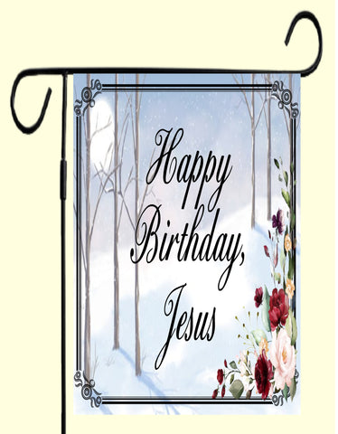 Garden Flag Digital Design Graphic SVG-PNG-JPEG Download HAPPY BIRTHDAY JESUS Crafters Delight - JAMsCraftCloset