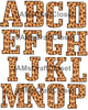 ALPHABET SET Digital Graphic Design Typography Clipart SVG-PNG Sublimation GIRAFFE PRINT Design Download Crafters Delight - JAMsCraftCloset