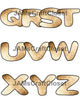 ALPHABET SET Digital Graphic Design Typography Clipart SVG-PNG Sublimation GOLD PRINT Design Download Crafters Delight - JAMsCraftCloset