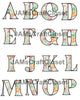 ALPHABET SET Digital Graphic Design Typography Clipart SVG-PNG Sublimation GROOVY FLORAL Design Download Crafters Delight - JAMsCraftCloset