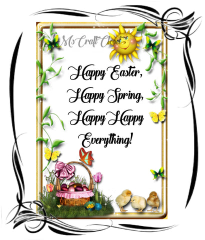 HAPPY EASTER HAPPY SPRING- DIGITAL GRAPHICS  My digital SVG, PNG and JPEG Graphic downloads for the creative crafter are graphic files for those that use the Sublimation or Waterslide techniques - JAMsCraftCloset