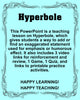 PowerPoint Teacher Resource Lesson for HYPERBOLE Lesson Videos Printable Activities Happy Teaching - JAMsCraftCloset