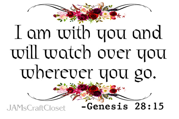 Digital Graphic Design SVG-PNG-JPEG Download I AM WITH YOU Faith Scripture Crafters Delight - JAMsCraftCloset