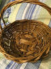 Basket Gathering Vintage Natural Woven Large Round - JAMsCraftCloset