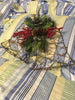 Wall Art Christmas Holiday Vintage Black Wire Bells Grapevines Pine Cones Berries